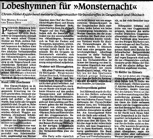 Chrom-Nickel-Kupfer Band - Nachbericht im OT zum Monsterkonzert 2005 - 07.11.2005 